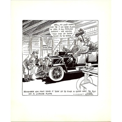 A Good Way To Put On A License Plate Vintage Gaar Williams Cartoon Print SI4