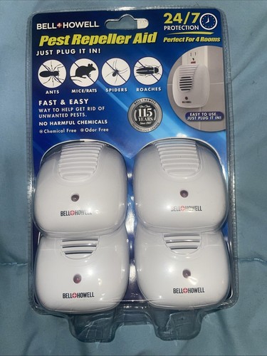Bell Howell Upgraded 2024 Ultrasonic Pest Repeller NIB Set Of 4