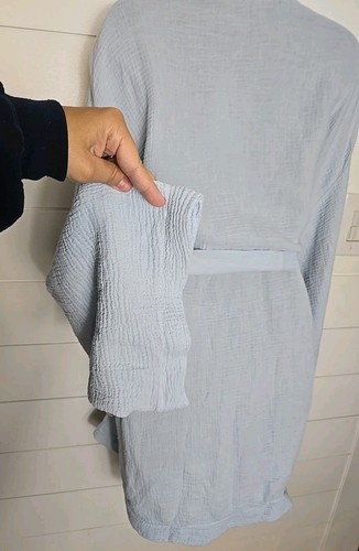 The Handloom Los Angeles Luna Kimono Wrap Baby Blue Cotton OS Retail $165 - Picture 10 of 17