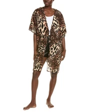 Natori Luxe Leopard Gauze Cover-Up Women's