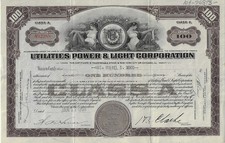 Utilities Power & Light Corporation, 1930er Jahre