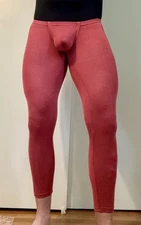 Men’s N2N Pouch Tights - Medium Burgundy Pre Owned