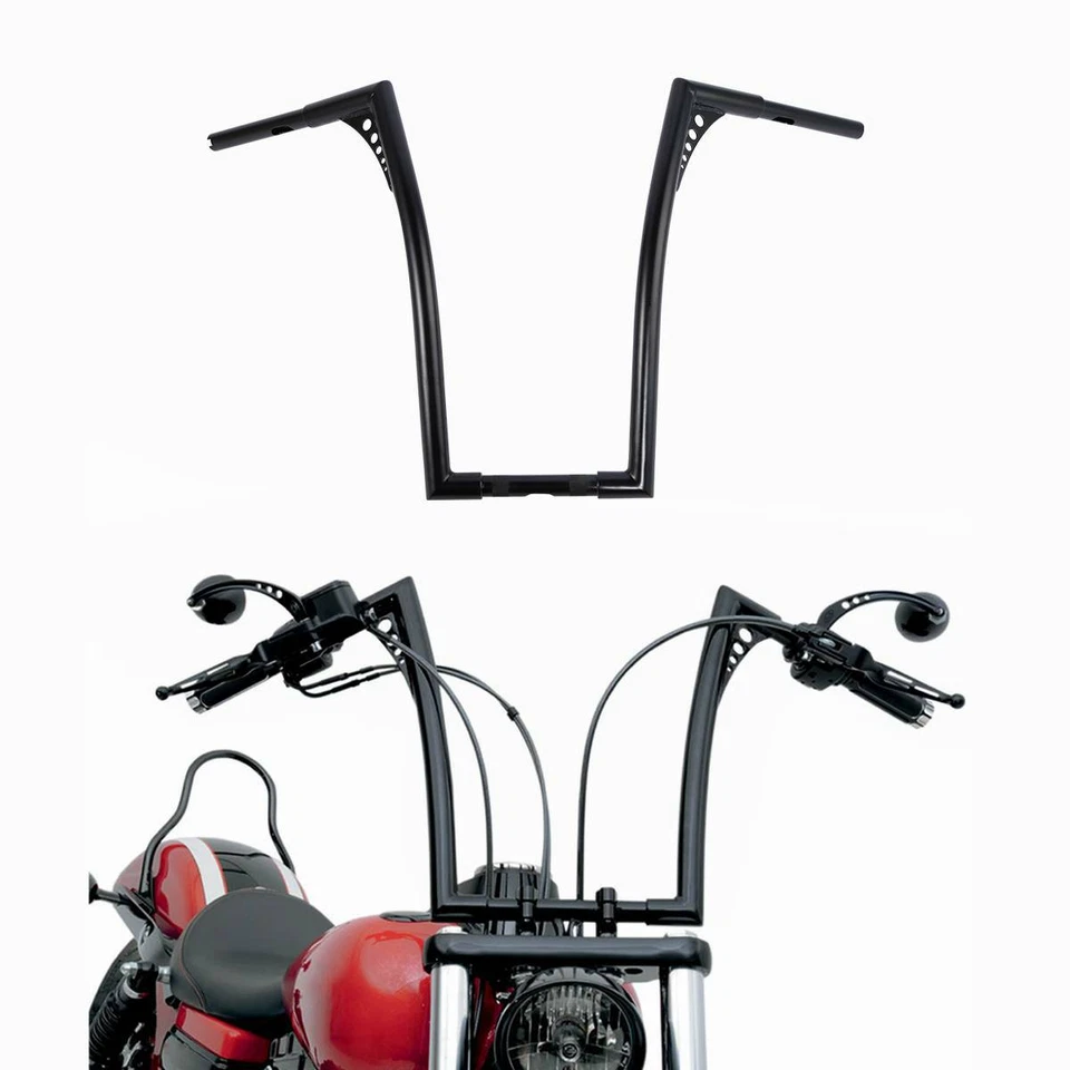 Manillar perchas King APE de colección de 20" negro apto para Harley Softail Deuce  Foto 2 de 4
