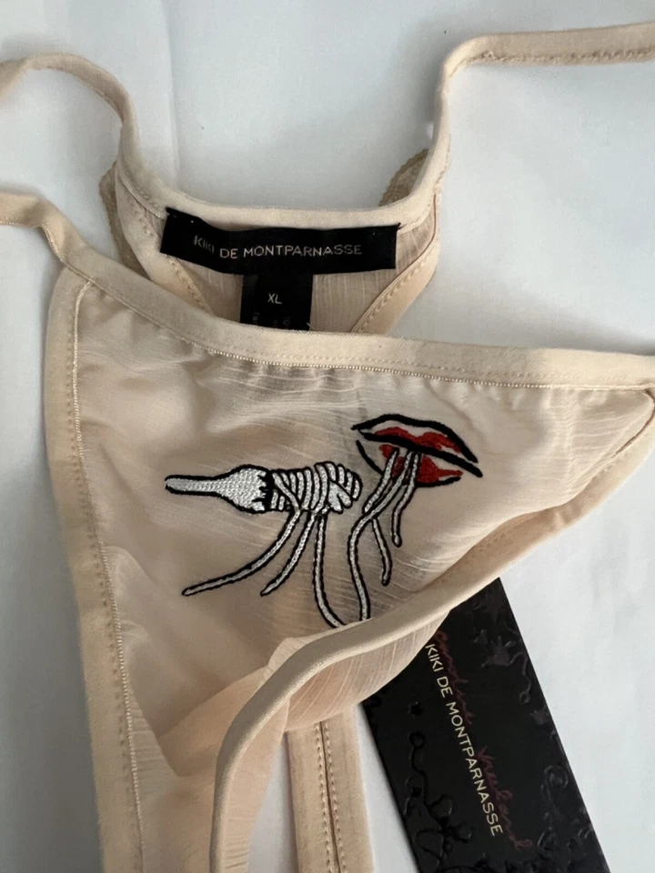 Kiki De Montparnasse Caroline Vreeland Nude Pasta Thong Size XL 48128 $248 - Image 3 of 4