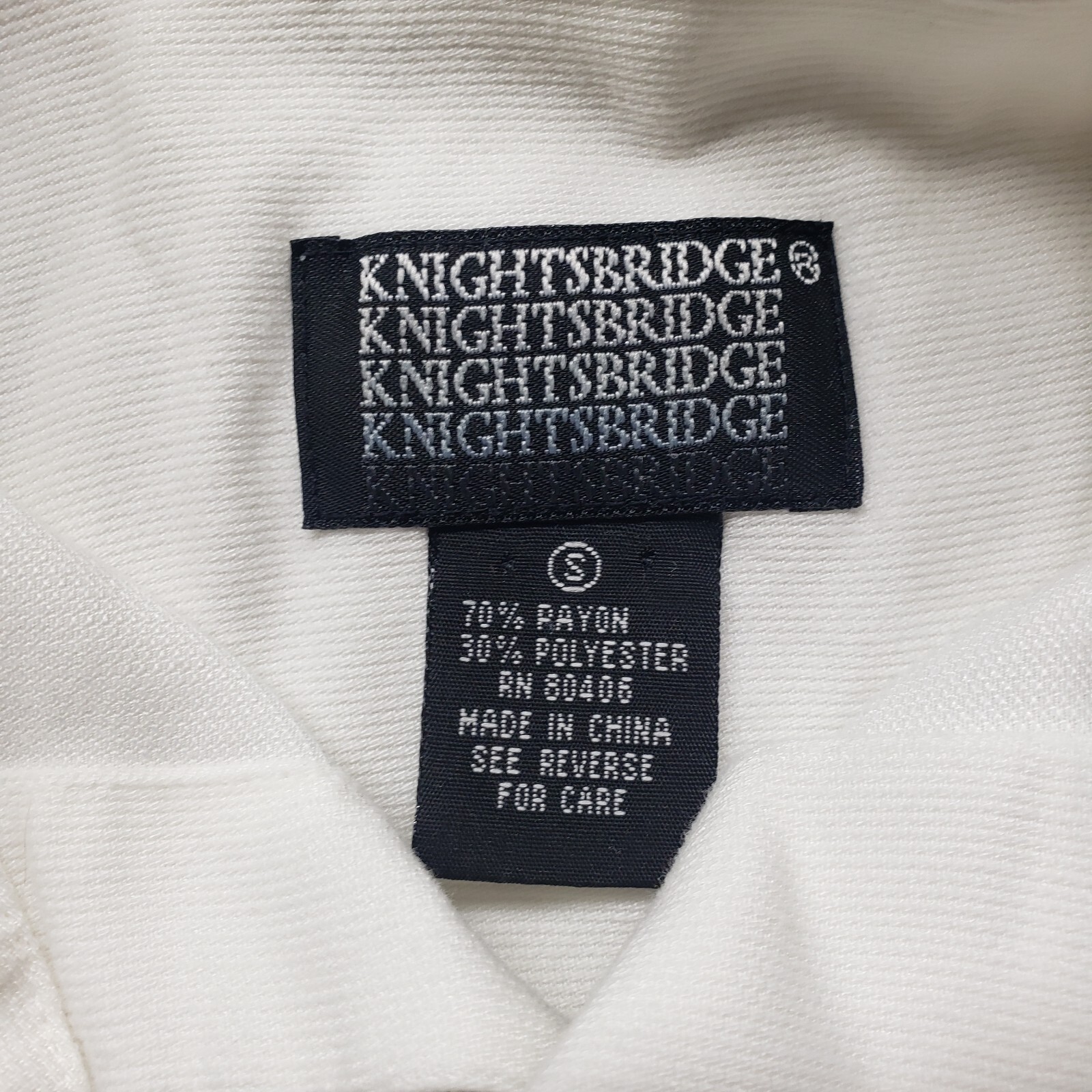 Knightsbridge Solid White Button up Long Sleeve R… - image 2