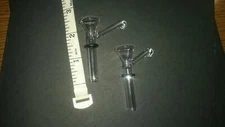 Lot of 2 Male slide 9mm Glass Bowl Replacement parts made in USA fast free ship