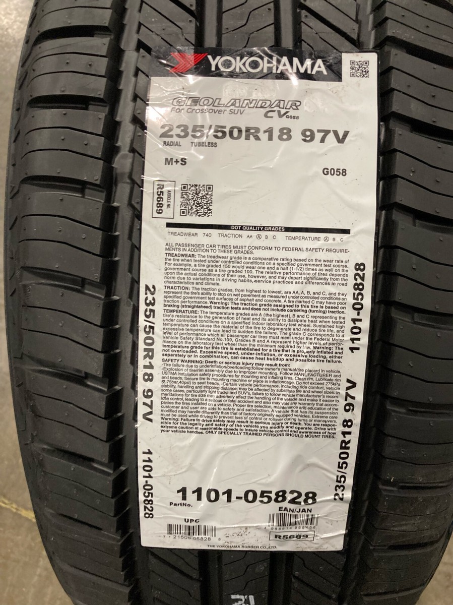 2 New 235 50 18 Yokohama Geolandar CV G058 Tires | eBay