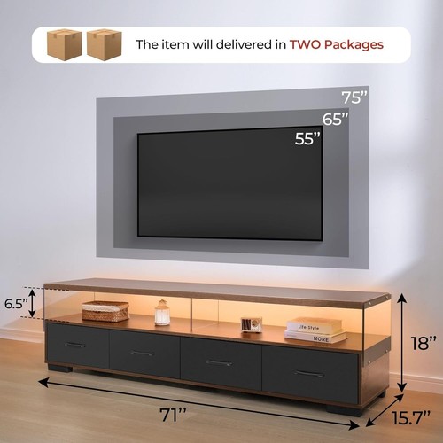 Supporto TV LED 75 pollici porta tv per soggiorno moderno centro intrattenimento - Foto 29 di 41
