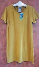 NWT Jungmaven Rae Line A-line Mustard L Midi Tee Shirt  Dress Hemp Org Cotton