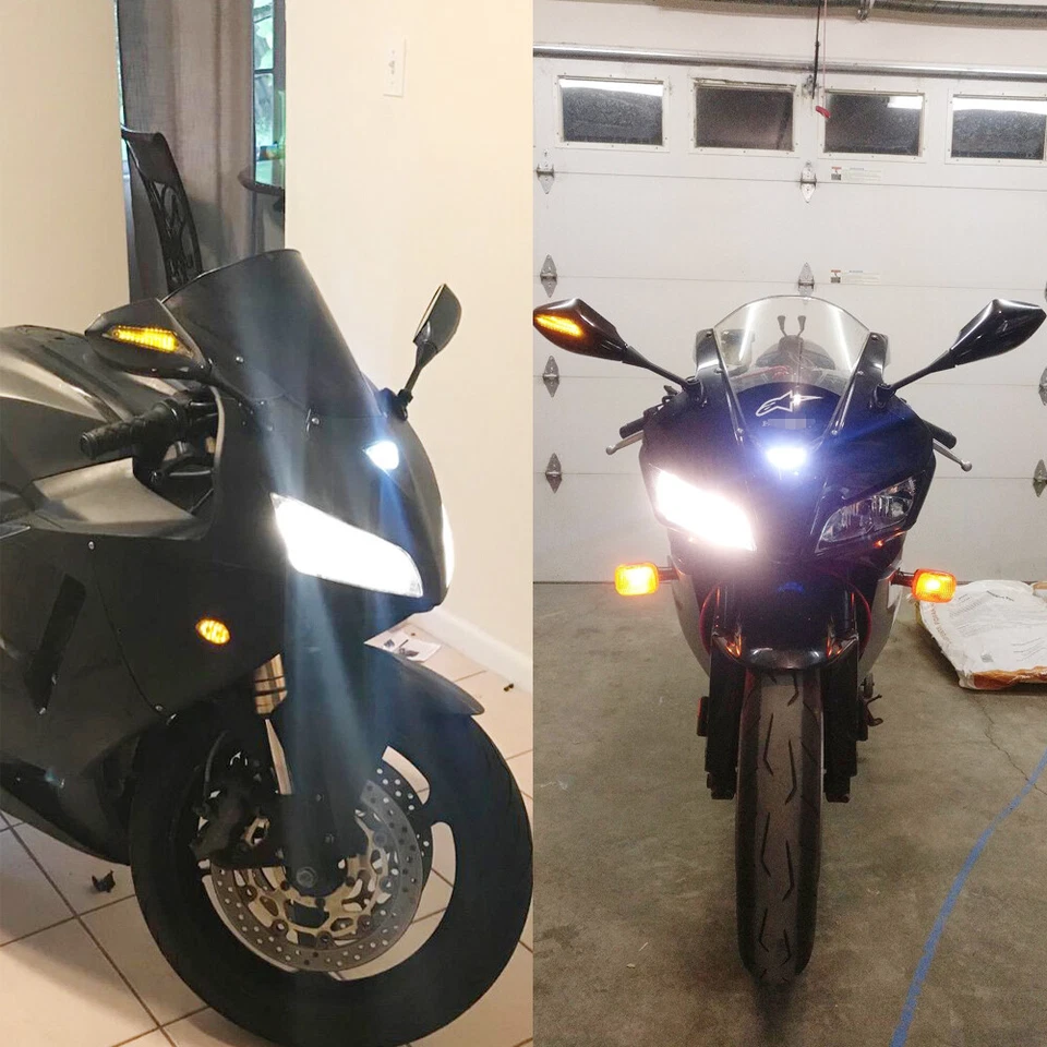 Espejos retrovisores LED para Honda Cbr 600 Rr 2004 2005 2006 2007 2008 2009 2010 Foto 4 de 4