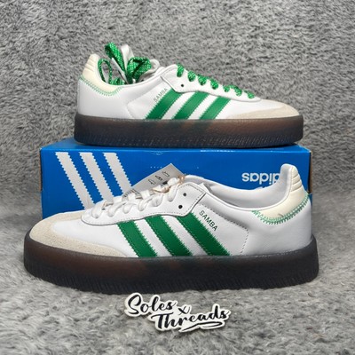 Adidas Originals Sambae Size 6.5 Women White Green Sneakers IE9105
