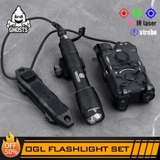 Tactical OGL Red Green Blue IR Laser M600 M300 Weapon Flashlight Constant Switch