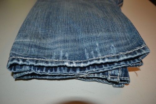 Rock Revival Men James Bootcut Distressed Blue Denim Jeans Sz 34x32 - Picture 8 of 12
