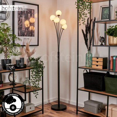 Dimmbare Schlaf Wohn Zimmer Kugel Leuchte Glas 5-flammig Stand Steh Lampe modern