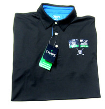 Chaps Golf Mens Size Large Black Moisture Wicking Short Sleeve Polo Shirt New