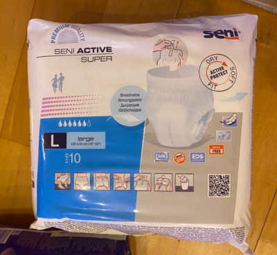 Seni Active Super Gr. L Inkontinenzslip - Weiss (2 Packungen á 10 Stück) NEU OVP