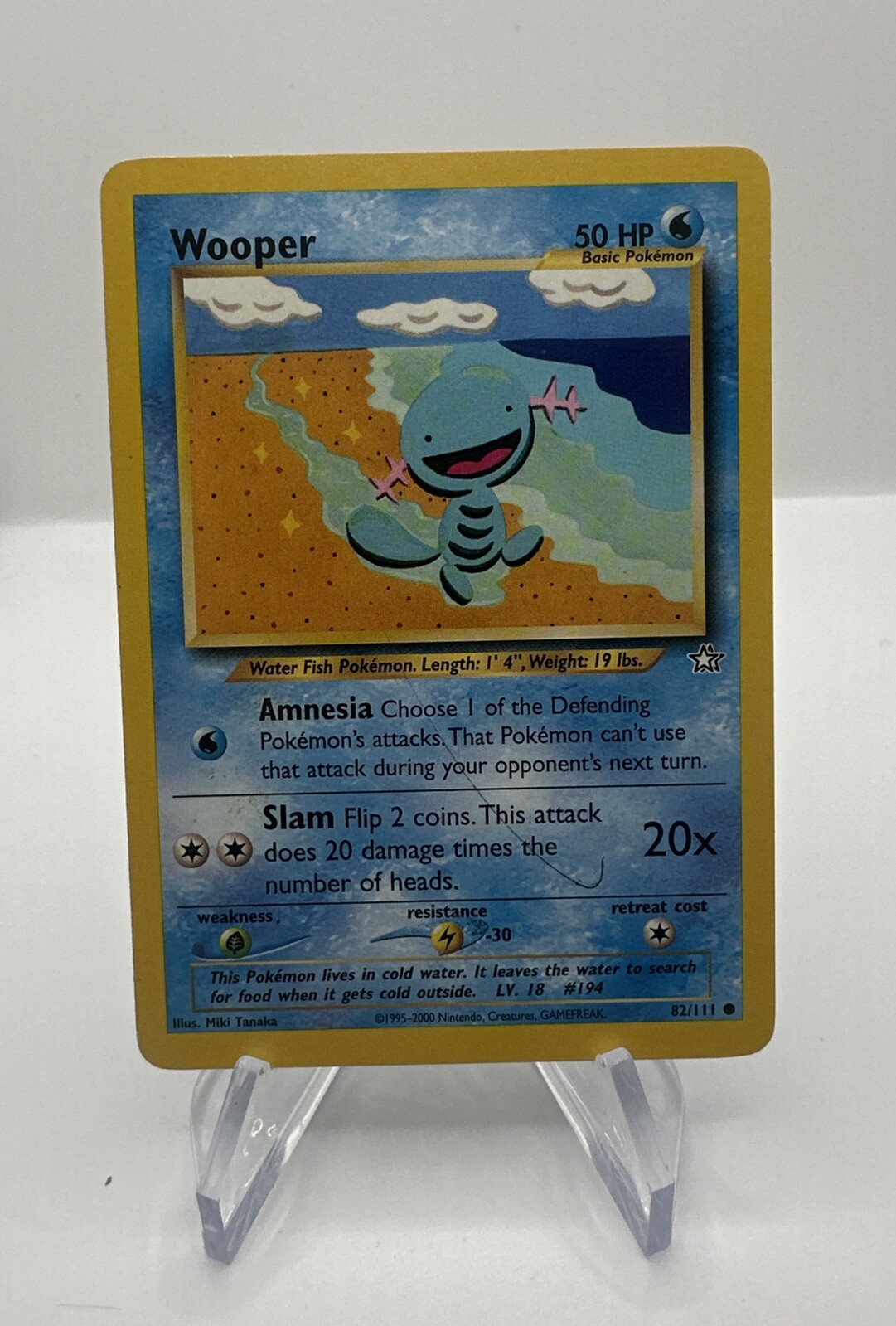 Pokémon TCG Wooper Neo Genesis 82/111 Regular Unlimited Common