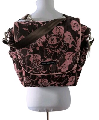 Petunia Pickle Bottom Boxy Backpack NWT Pink Parfait Pink&Brown Shoulder Strap