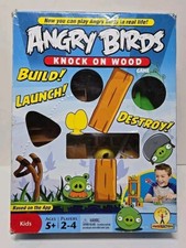 Angry Birds Knock On Wood Board Game Mattel 2010. 99 Complete. No Instructions