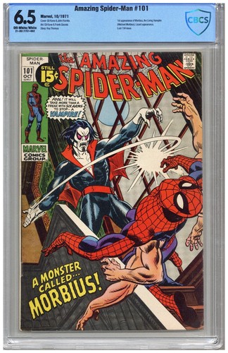 Amazing Spider-Man  #101  CBCS  6.5  F+  Off wht/wht pgs  10/71  1st App.  of Mo