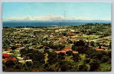 Scenic View Santa Barbara California Postcard 1959 View From Alameda Padre Serra
