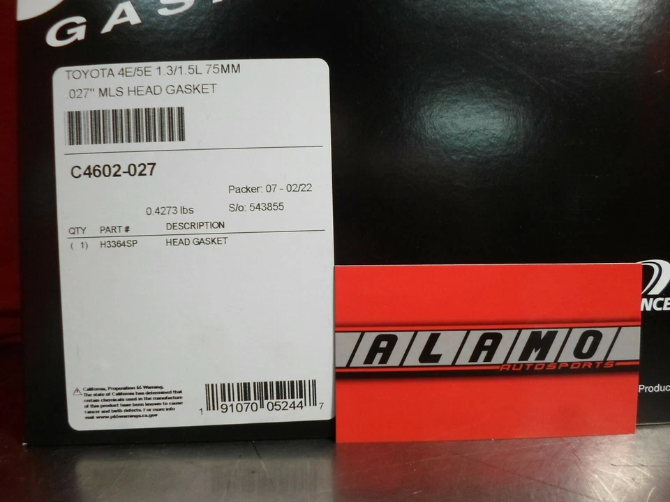 Junta de culata Cometic MLS C4602-027 ARP pernos de cabeza 203-3801 para Toyota 3E 4E 5E Foto 3 de 4