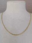 18K YELLOW GOLD CHAIN NECKLACE 2 MM BRAID ROPE LINK 19.69", 50 CM, MADE IN ITALY