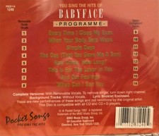 1240 BABYFACE    POCKET SONGS KARAOKE CDG  LOT MI