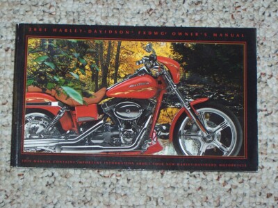 2001 Harley Davidson CVO Dyna Wide Glide FXDWG2 Owner Operator User Guide Manual