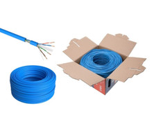 1000FT CAT6 Plenum UTP Ethernet Cable CMP 23AWG 550MHz Solid Bulk Wire Blue
