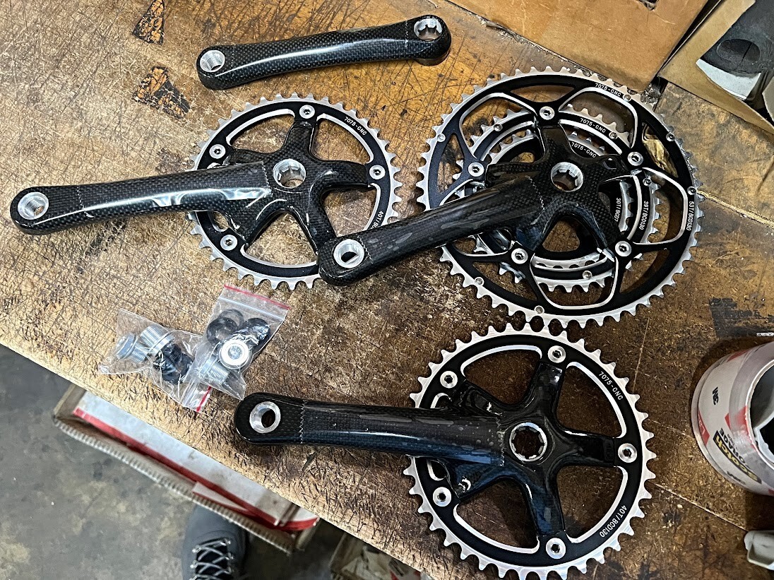 SANTANA Tandem Crankset 170mm 170mm Triple Octalink Bike CARBON