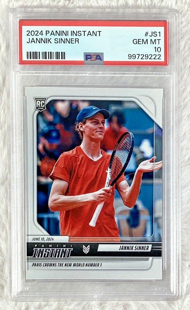 2024 Panini Instant Tennis Jannik Sinner RC Rookie PSA 10 GEM MINT JS1