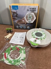 LiveFine 28-Day Automatic Pill Dispenser with LCD Display & Key Lock, Clear