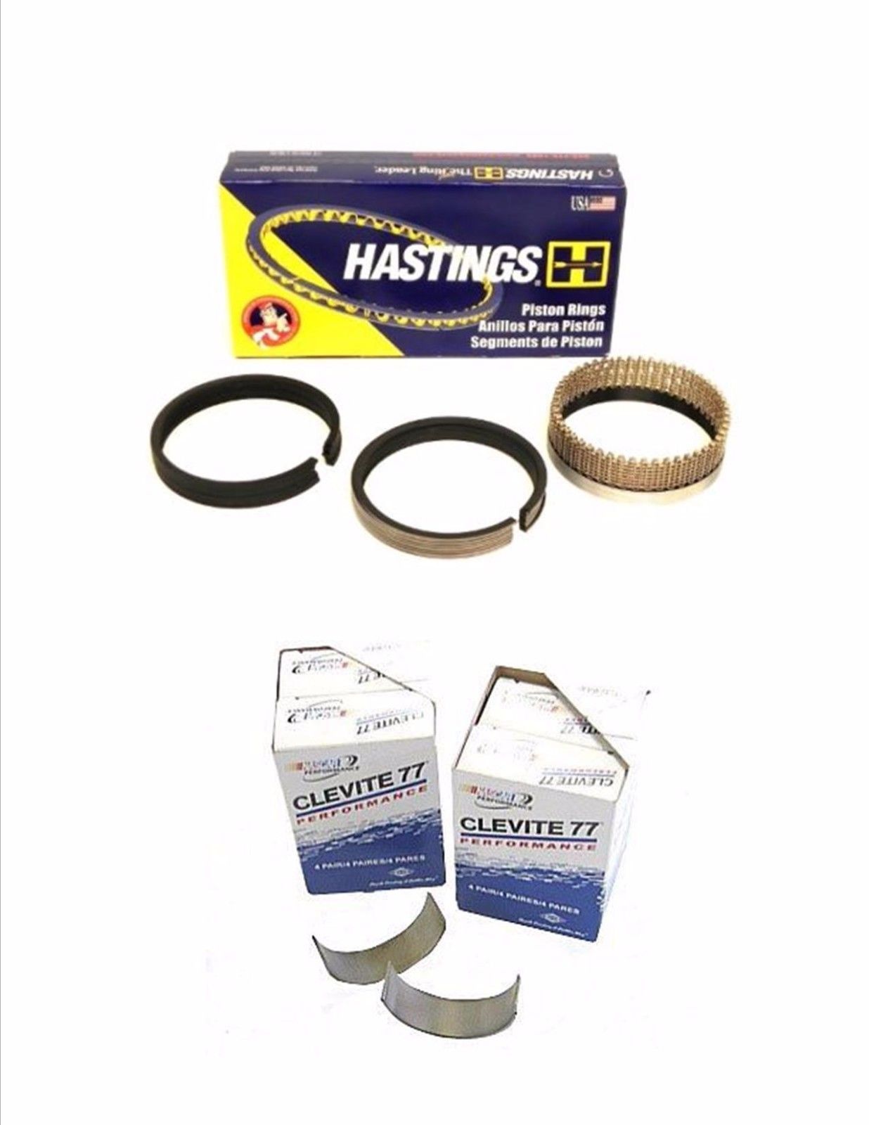 Hastings 139 Chevy 350 Cast Piston Rings STD SBC 327 350 383 Clevite