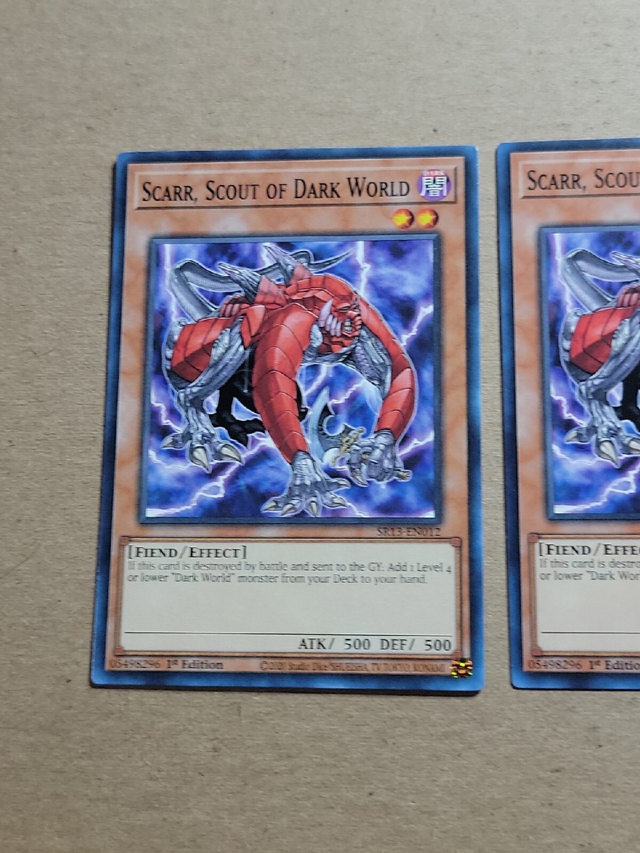 3x Scarr, Scout of Dark World - SR13-EN012 - 1st Edition - YuGiOh