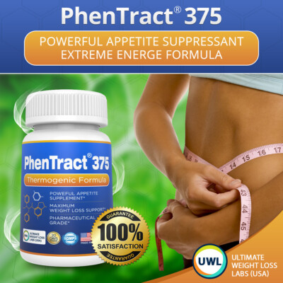 PhenTract375  Extreme Fat Blocker Appetite Control Suppress Fat Burner 60 TABS