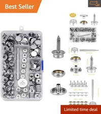 Marine Grade Stainless Steel Canvas Snap Kit - 150 PCS with Setting Tool