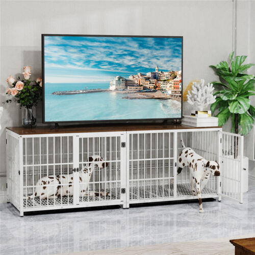 Modern Crack-proof Iron Pet Crate Furniture Dog Kennel Living Room Table Storage - Picture 5 of 21