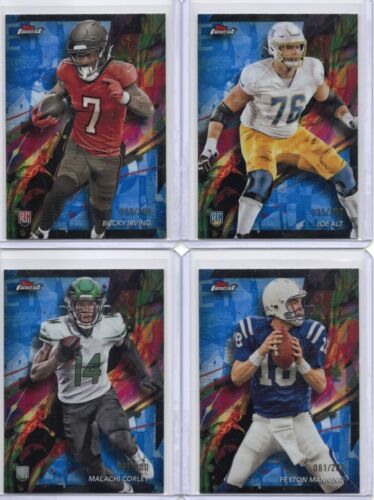 (4) 2024 Topps Finest Common BLUE REFRACTOR LOT /200 Peyton Manning Olt RC +++