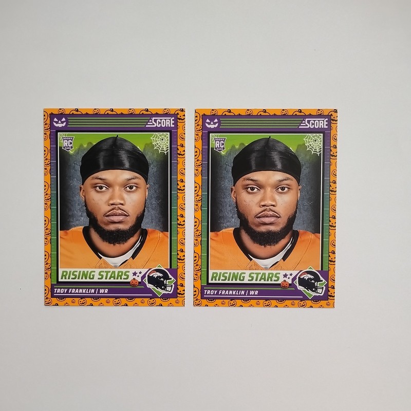 2024 Score A Treat X2 Rookie Cards Orange Pumpkins Troy Franklin Denver Broncos