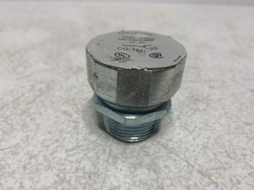 Appleton CG-75100S Strain Relief Connector 1" Steel .750-.875" (lot of 3)