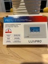 Luxpro Thermostat 621u heat & AC / Heat Pumps up to 2 stages heat/1 stage cool