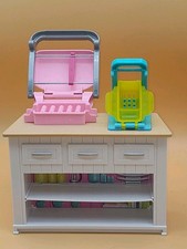 Barbie Ultimate Playset Sandwich Press  Deep Fryer Counter Prep Station 2017 