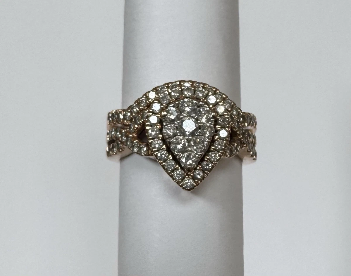 Anillo De Compromiso Solitario De Oro De 14 Quilates Con Diamantes De