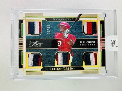 ELIJAH GREEN 2024 PANINI THREE AND TWO FULL COUNT PATCH GOLD /10