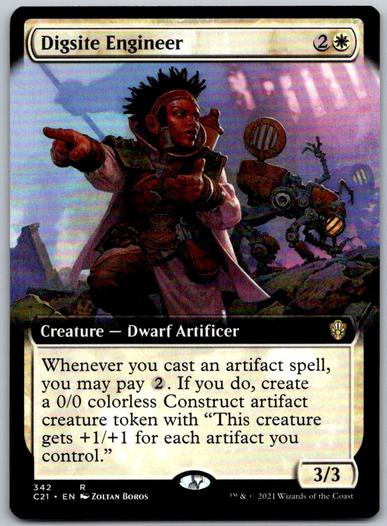 Digsite Engineer (Extended Art) 342 Rare Commander 2021 Magic: The Gathering NM