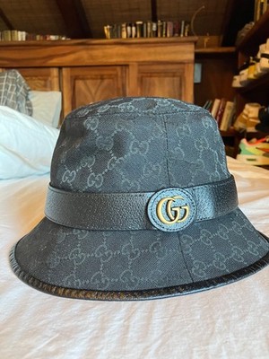 Gucci bucket hat black monogram