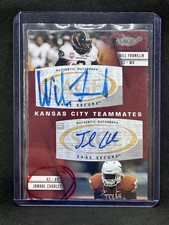 2008 SAGE Squared Dual Autographs #A31 Will Franklin Jamaal Charles Auto A3