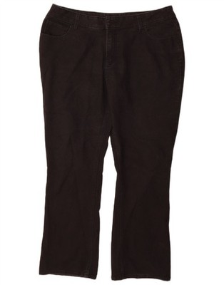 Lee Damen Riders Bootcut Jeans US 18 2XL W36 L31 Schwarz Baumwolle DD18