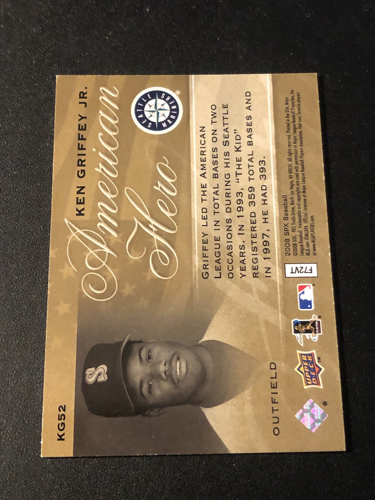 2008 SPx - Ken Griffey Jr. American Hero Ken Griffey Jr #KG52 /725 for ...